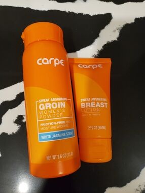 Carpe Sweat Absorbing Groin Powder & Breast Lotion Set